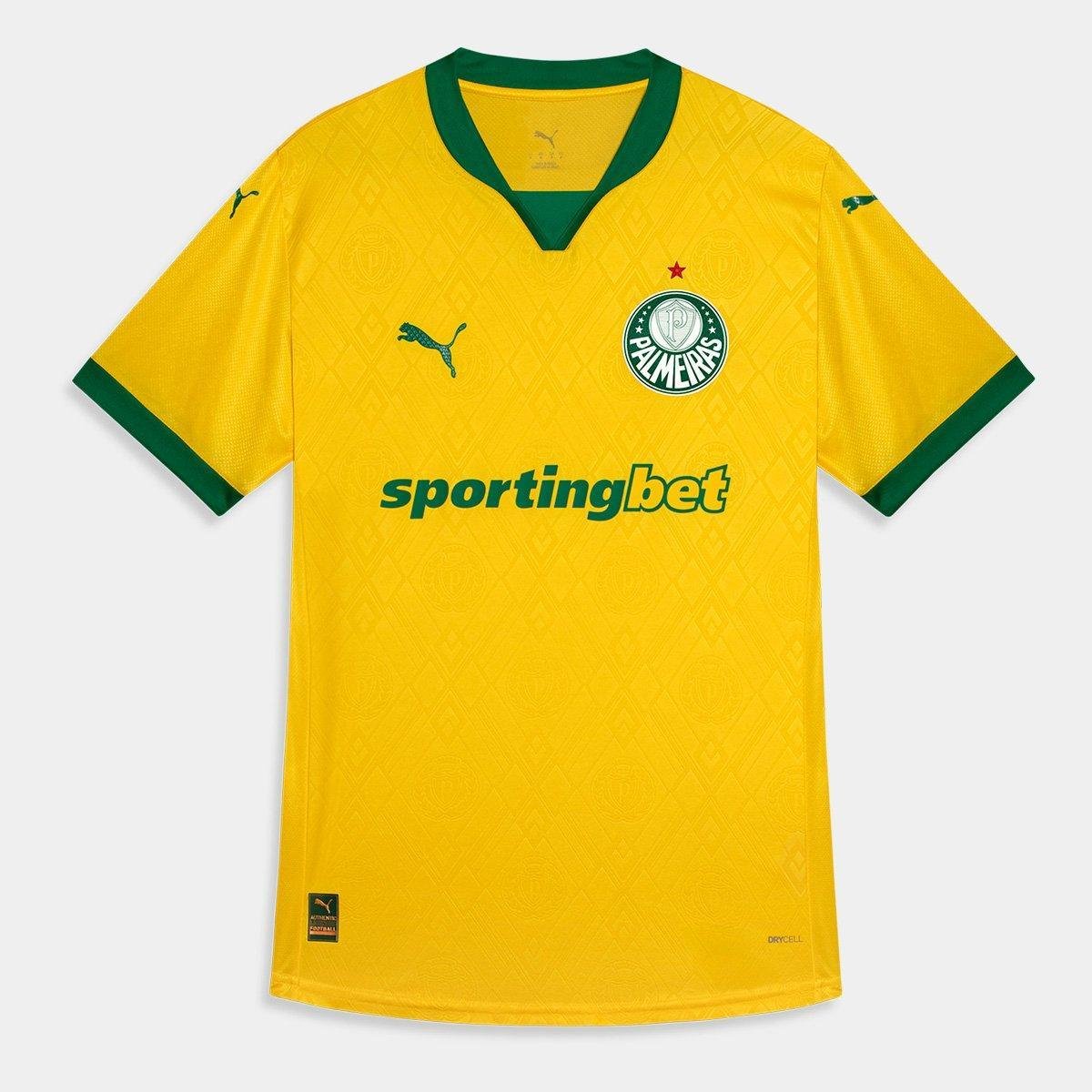 Camisa Palmeiras III 25/26 Home Masculina - Amarela