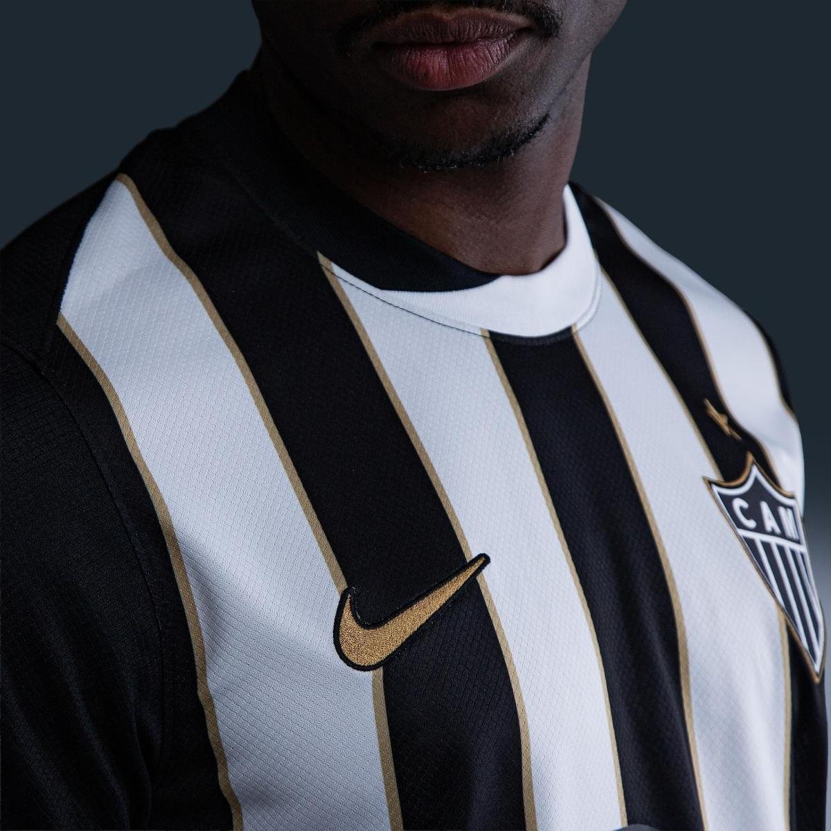 Camisa Atlético Mineiro Nike I 2026/27 Torcedor Pro Masculina - Preto+Branco