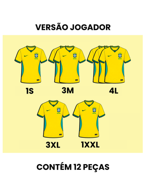 Grade Fechada Brasil Jogador Amarela - 12 Peças