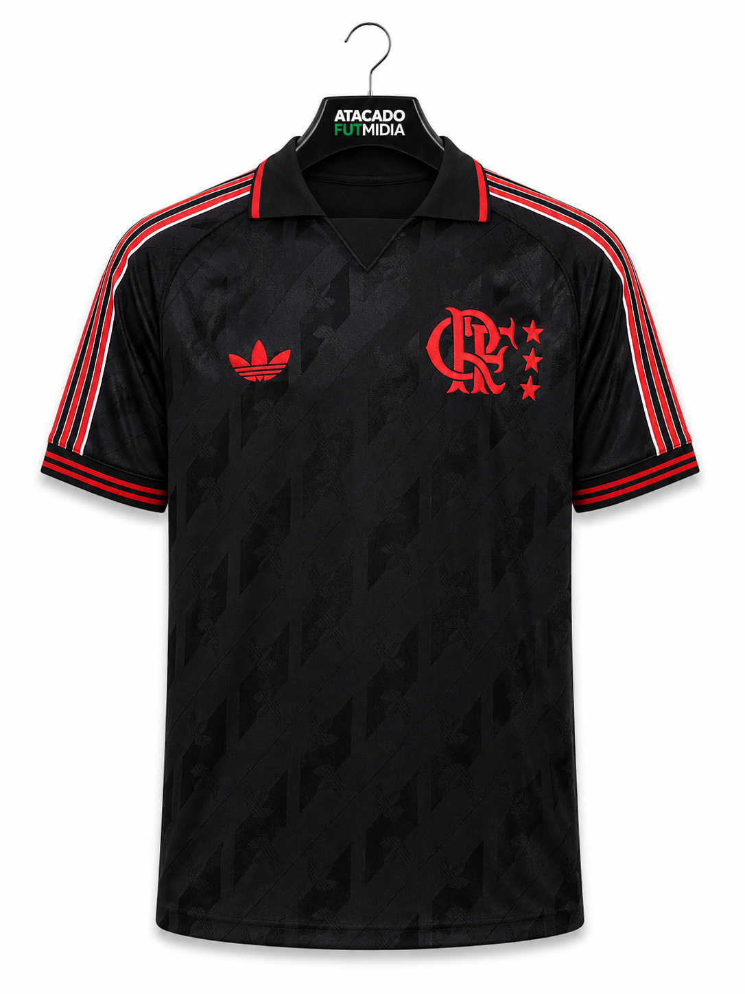 Camisa Flamengo Lifestyler 25/26 Adidas Masculina - Preto