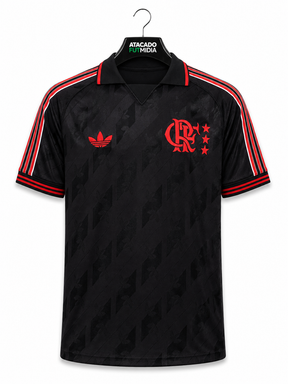 Camisa Flamengo Lifestyler 25/26 Adidas Masculina - Preto