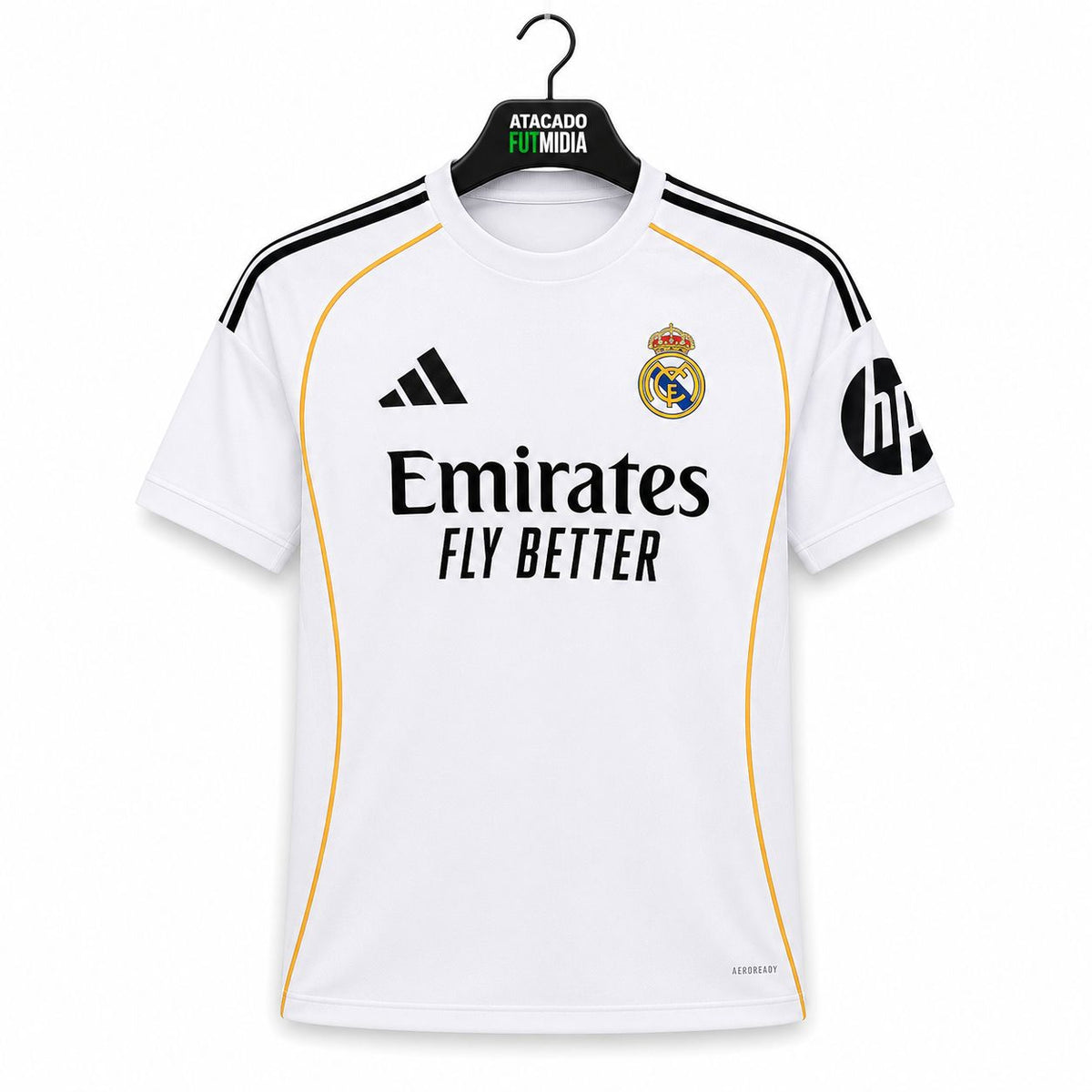 Camisa Real Madrid Home 2025 Torcedor Adidas Feminina - Branco