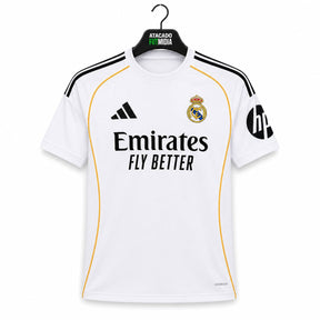 Camisa Real Madrid Home 2025 Torcedor Adidas Feminina - Branco